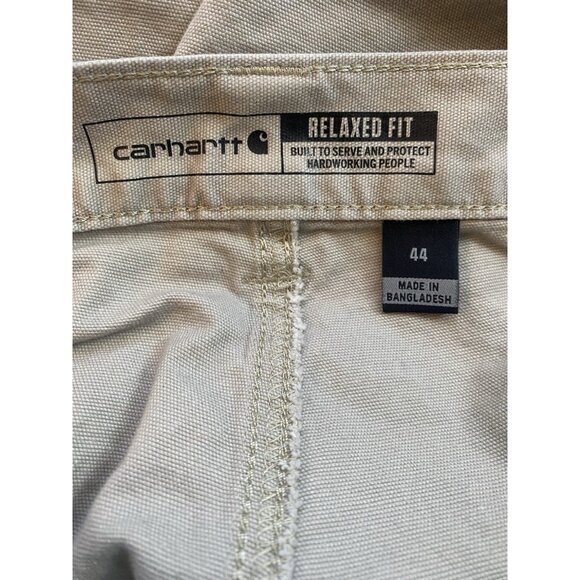 Carhartt Mens Rugged Flex Relaxed Fit Canvas Work Short Khaki Size 44 - Picture 9 of 11